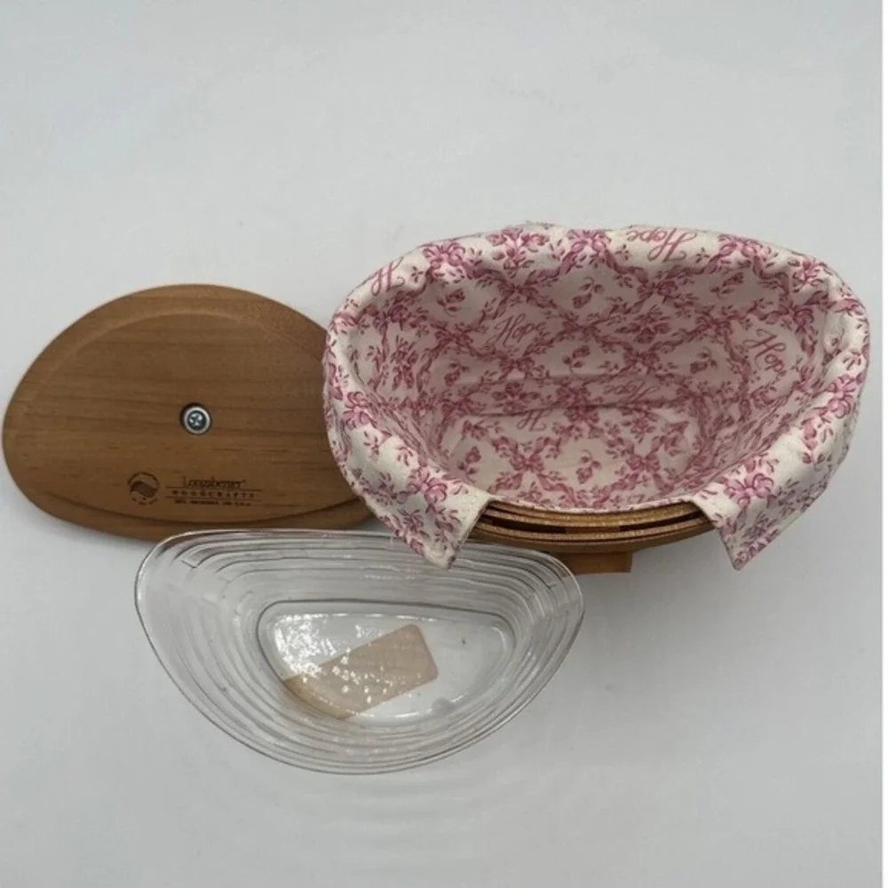 Longaberger‎ 2007 Horizon of Hope Basket Wood Lid Liner Protector Wall Mount 21
